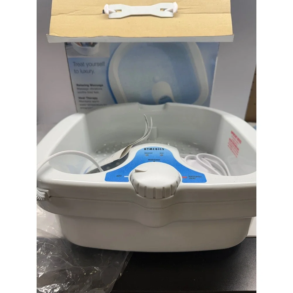 HoMedics FootExpert Luxury Foot Bath with Heat and Massage White FB-50
